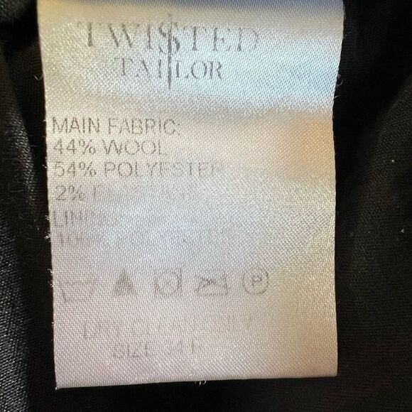 TWISTED TAILOR Men’s Flat Front Windowpane Cosmic Trouser Pants Blue Size 34R - Picture 10 of 10